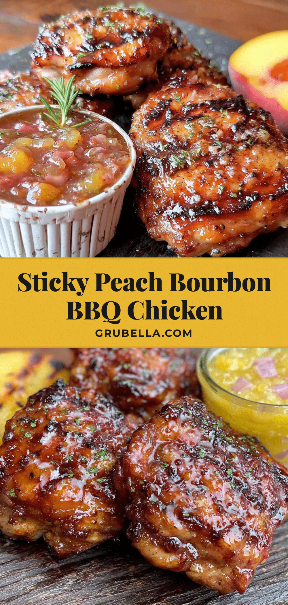 peach bourbon bbq chicken thighs recipe