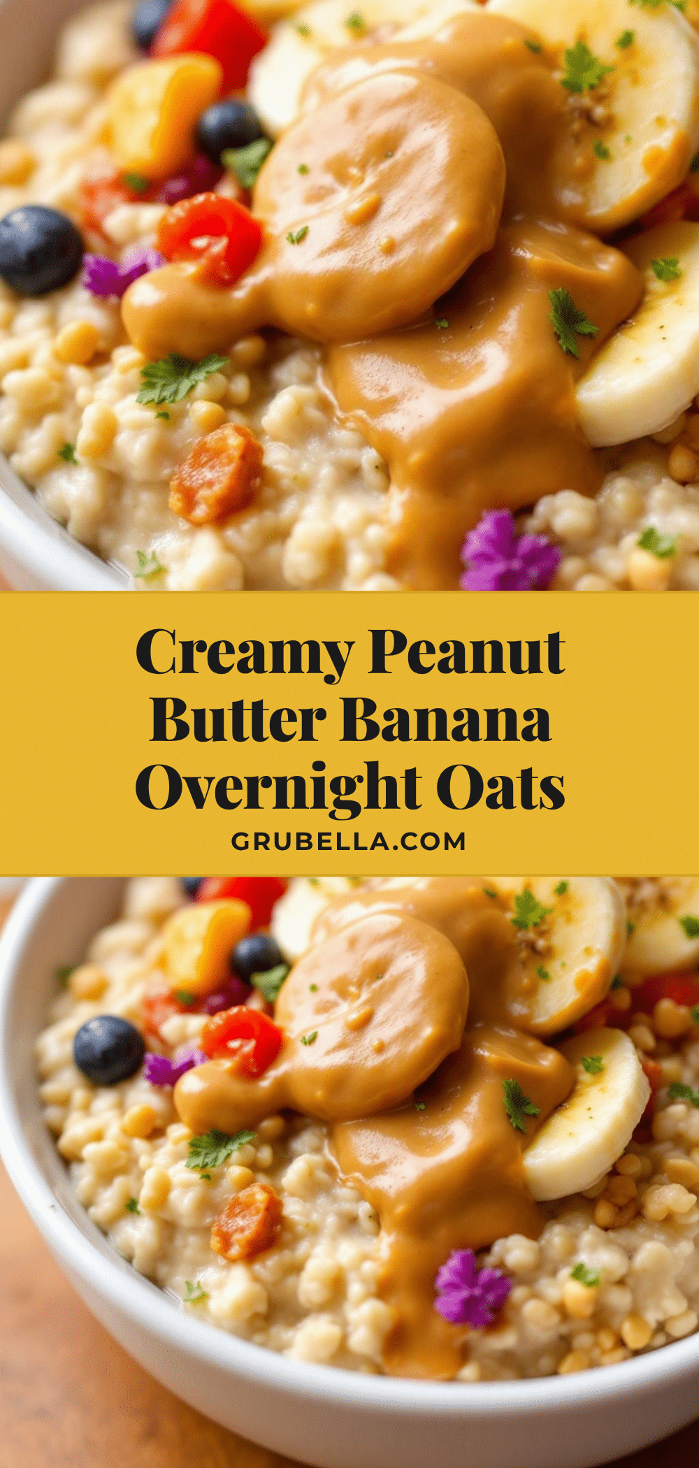 peanut butter banana overnight oats recipe