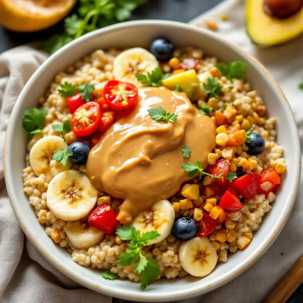 peanut butter banana overnight oats - featured image