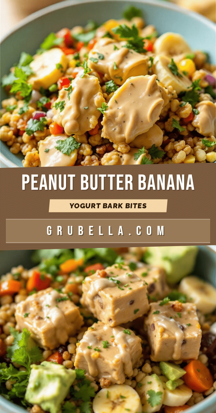 peanut butter banana yogurt bark bites recipe