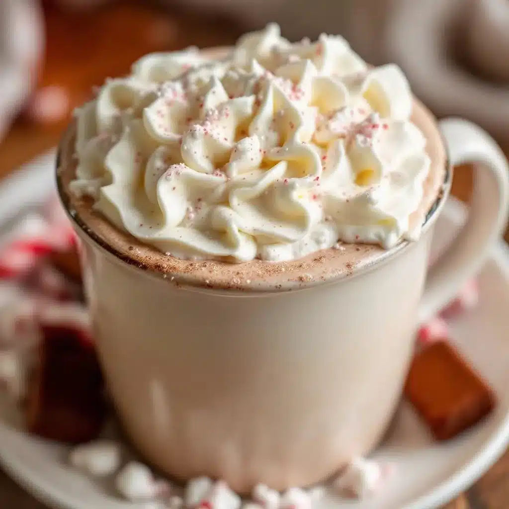 peppermint white hot chocolate preparation steps