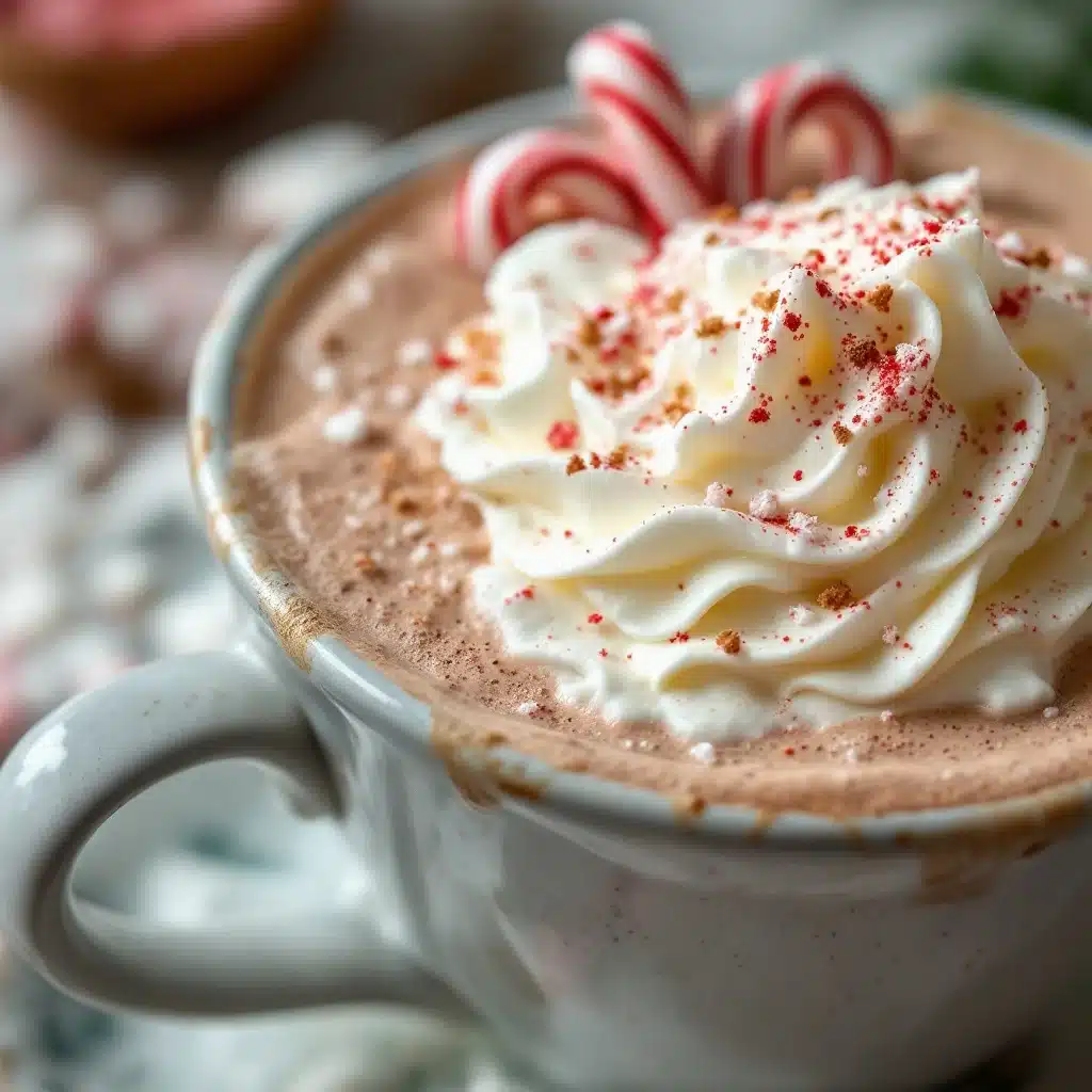 peppermint white hot chocolate - featured image
