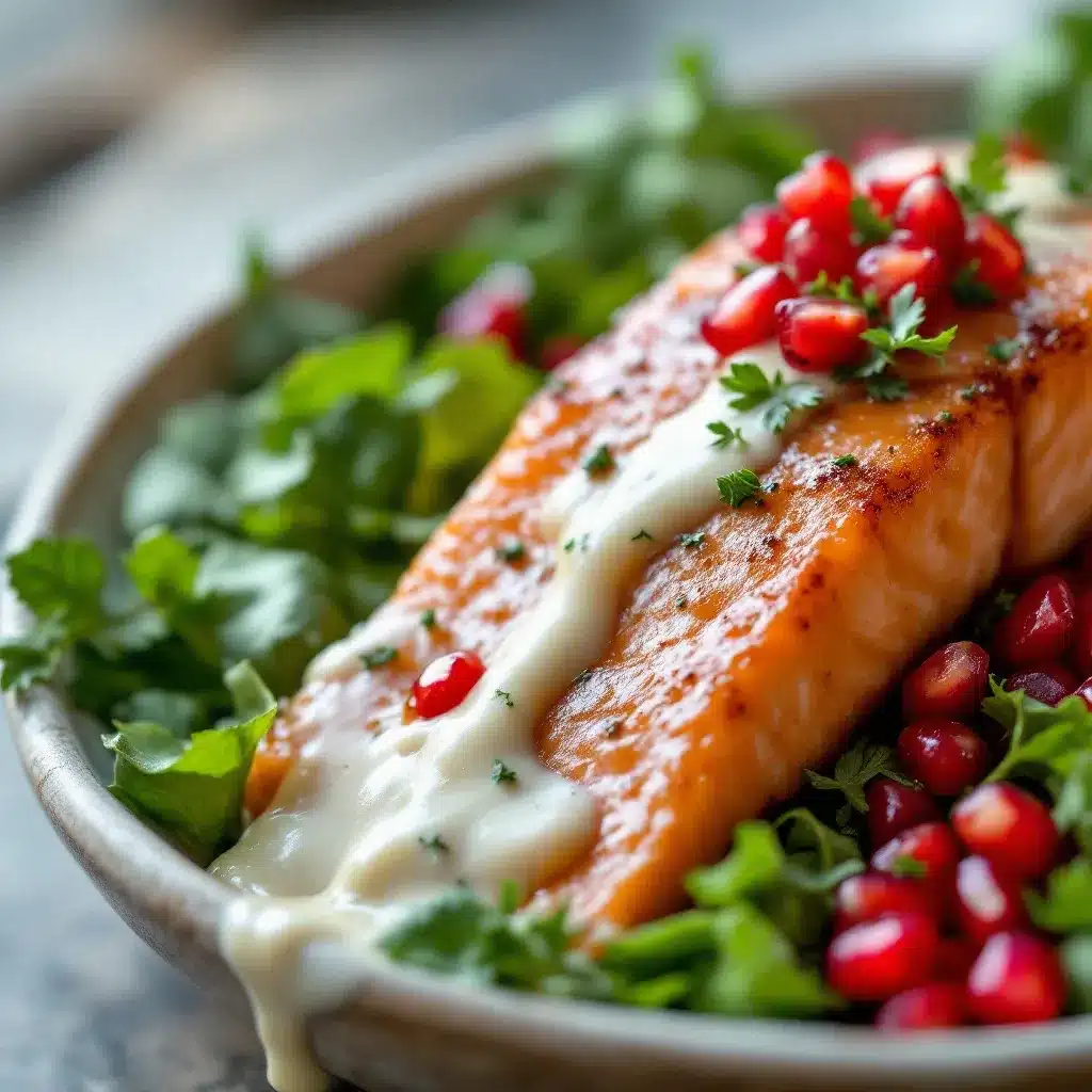 pomegranate molasses glazed salmon preparation steps