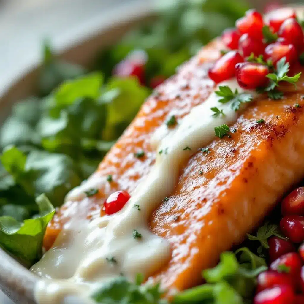 pomegranate molasses glazed salmon - featured image