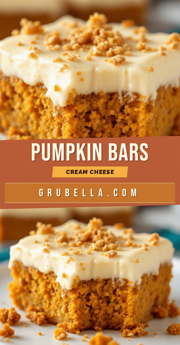 pumpkin bars with cream cheese frosting recipe