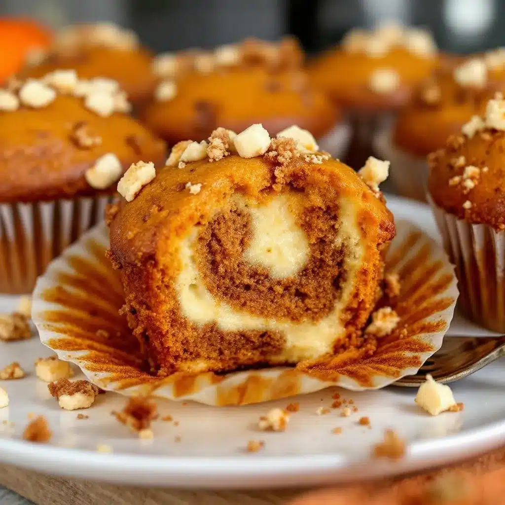 pumpkin cheesecake swirl muffins preparation steps