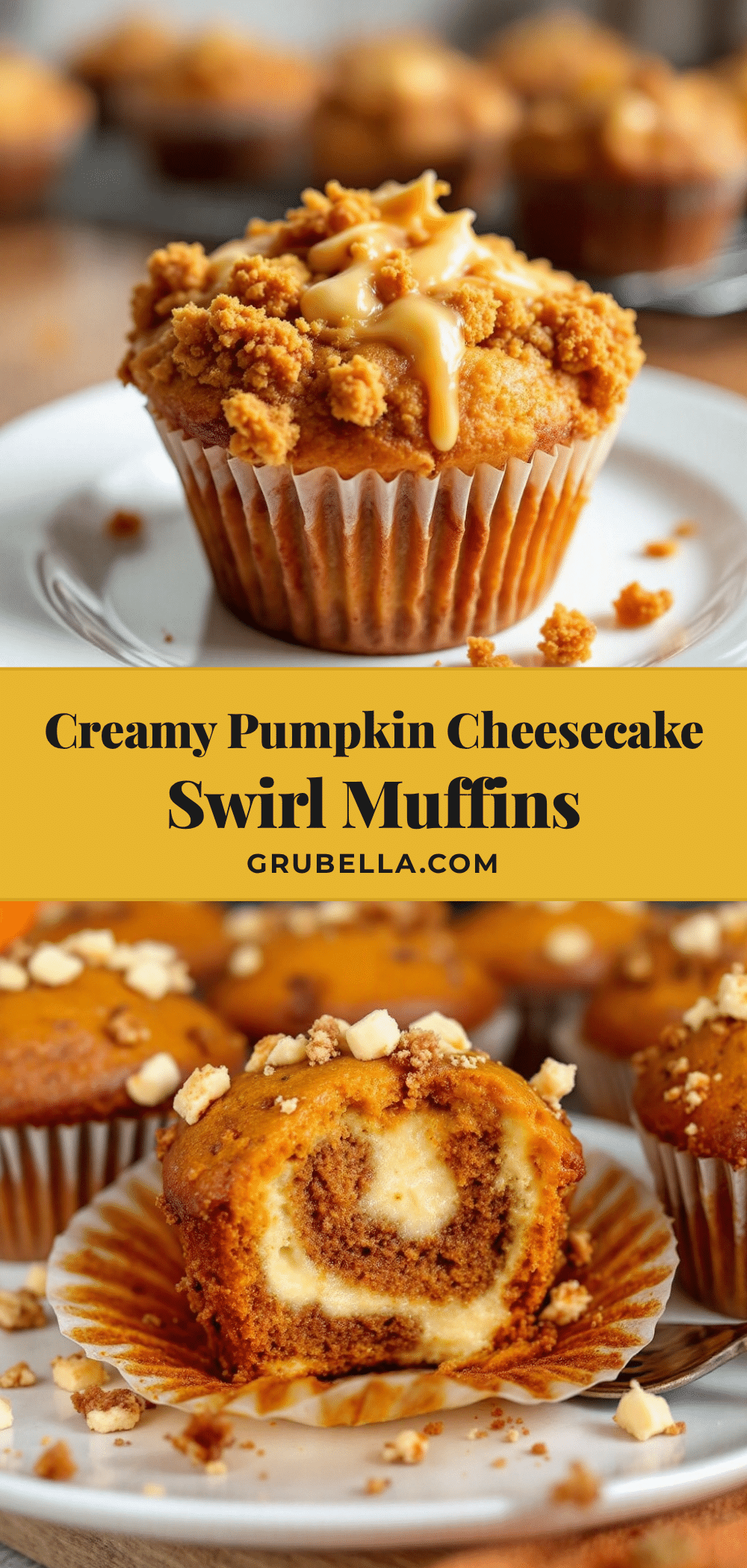 pumpkin cheesecake swirl muffins recipe