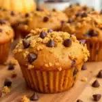 pumpkin chocolate chip muffins - featured image