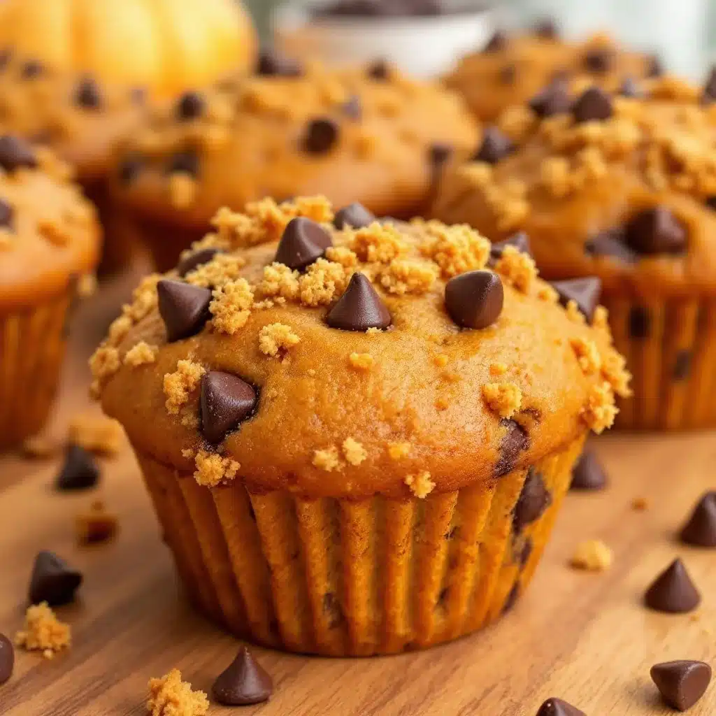 pumpkin chocolate chip muffins - featured image