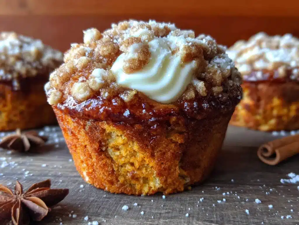 pumpkin cream cheese muffins - featured image