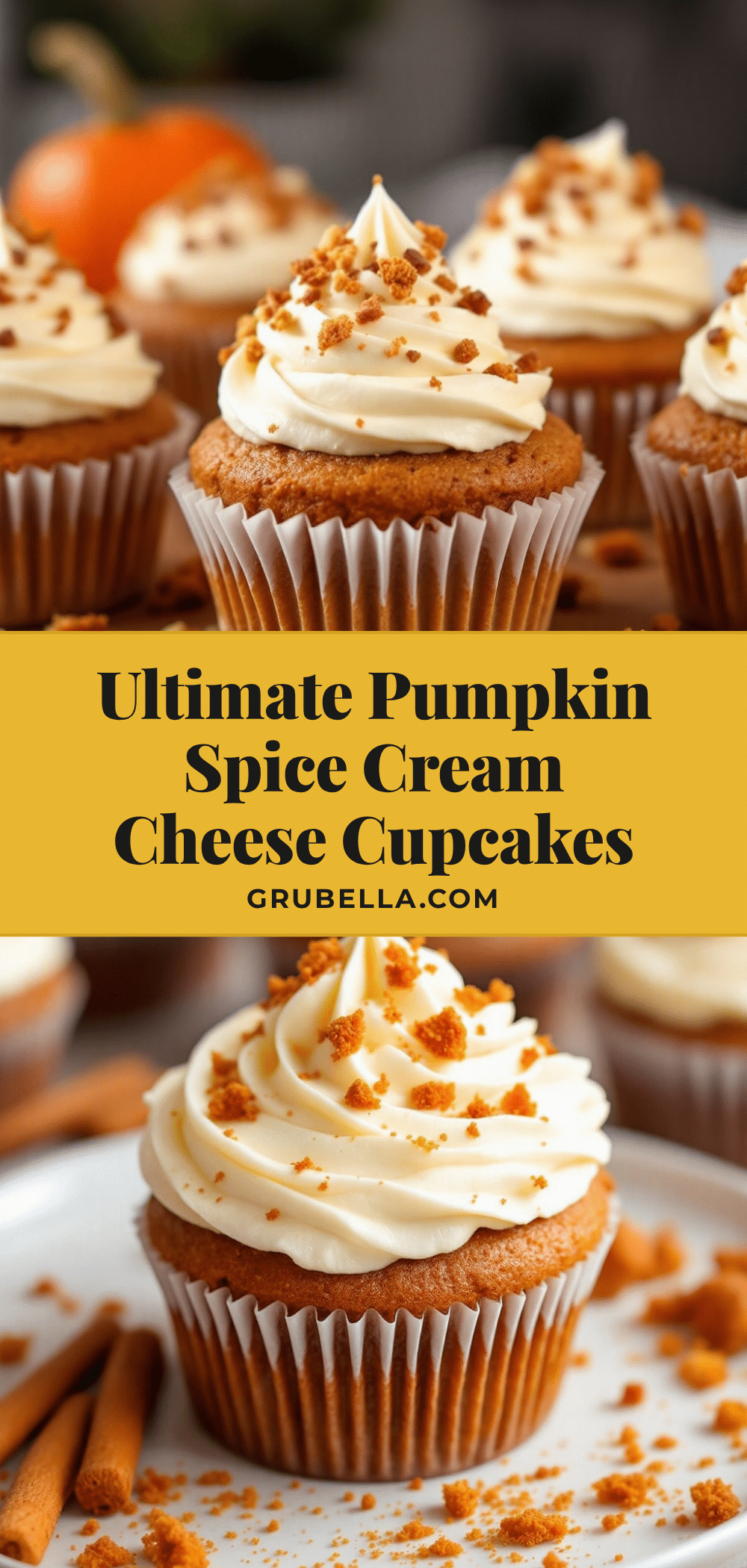 pumpkin spice cupcakes with cream cheese frosting recipe