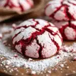red velvet crinkle cookies - featured image