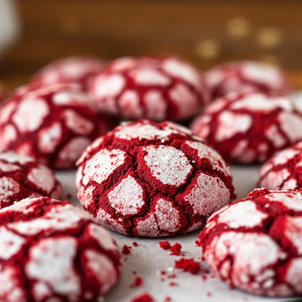 red velvet crinkle cookies preparation steps