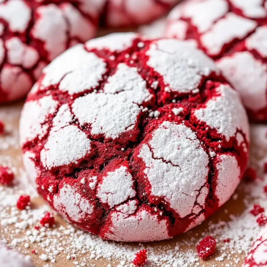 red velvet crinkle cookies preparation steps