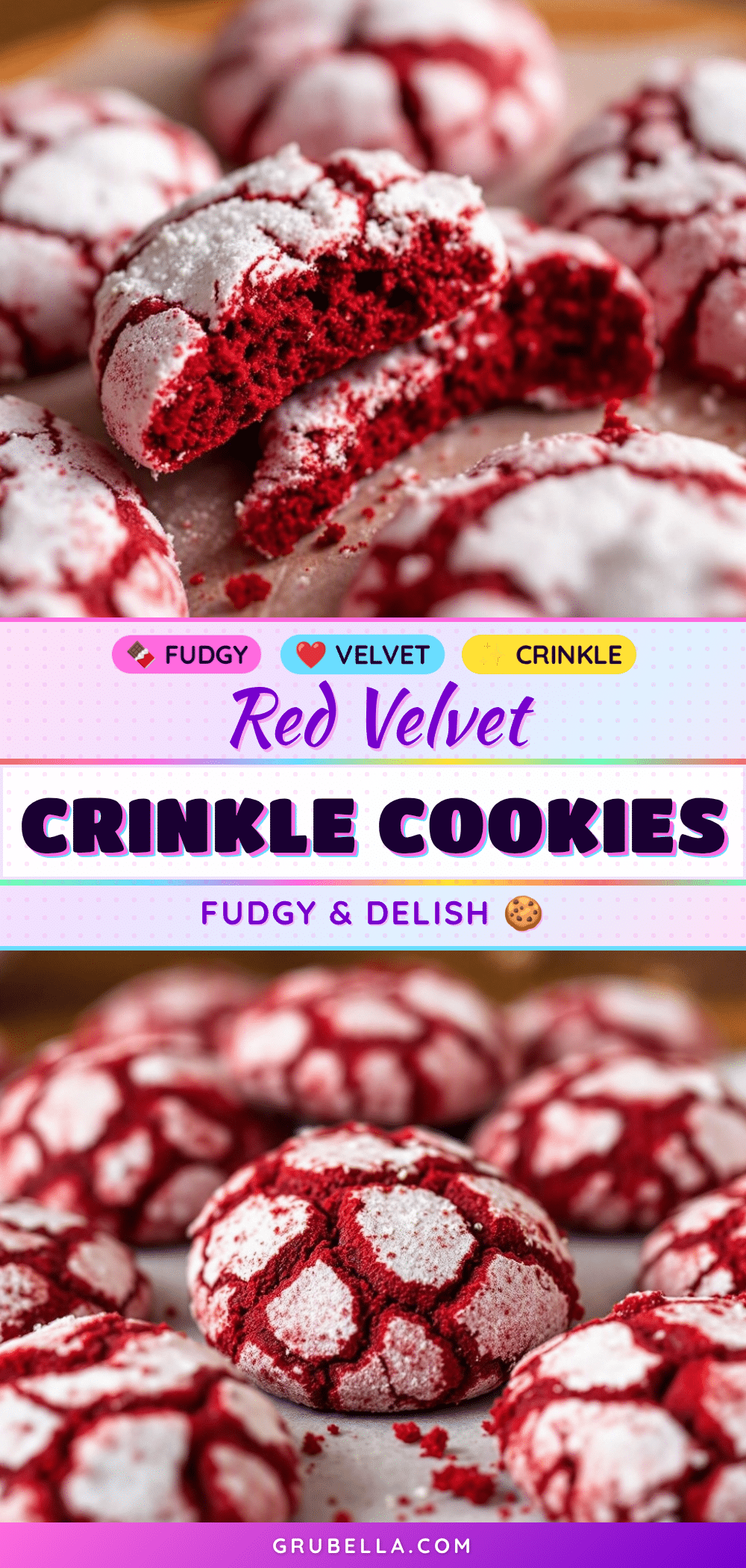 red velvet crinkle cookies recipe