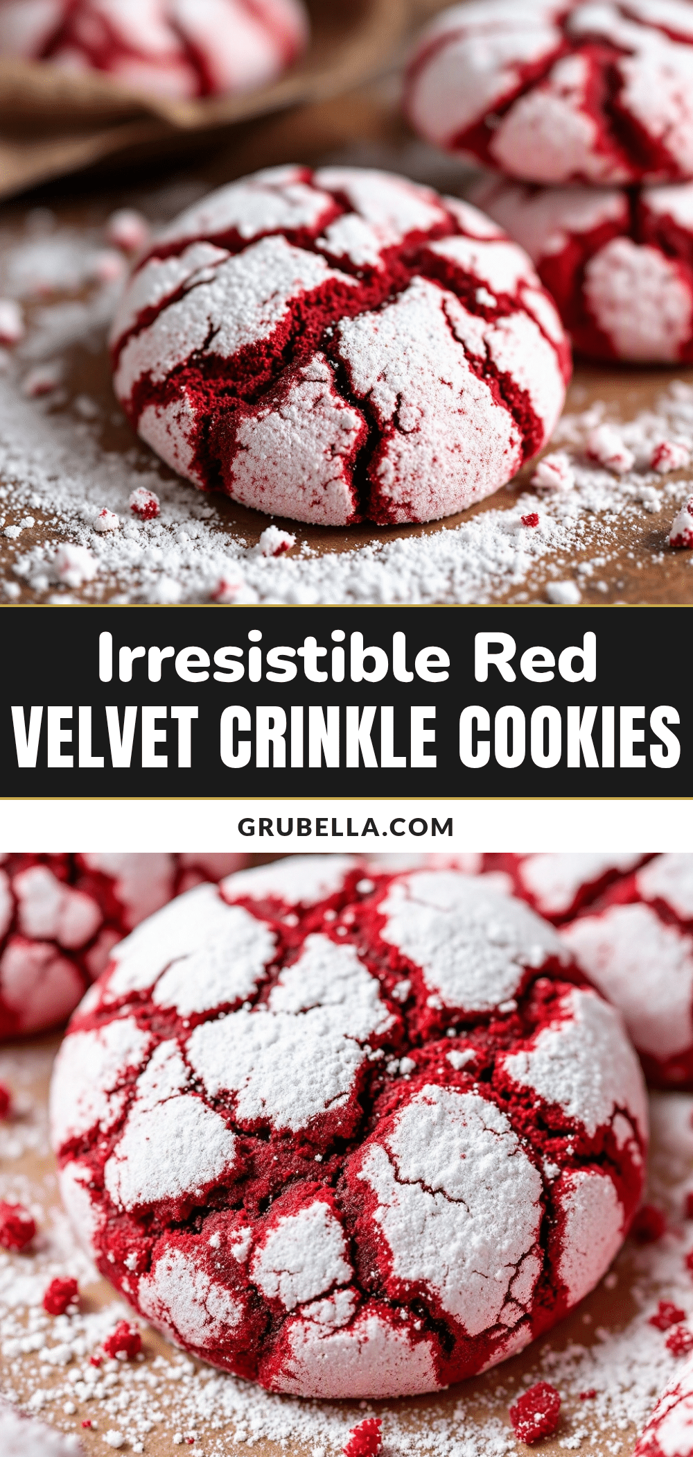 red velvet crinkle cookies recipe