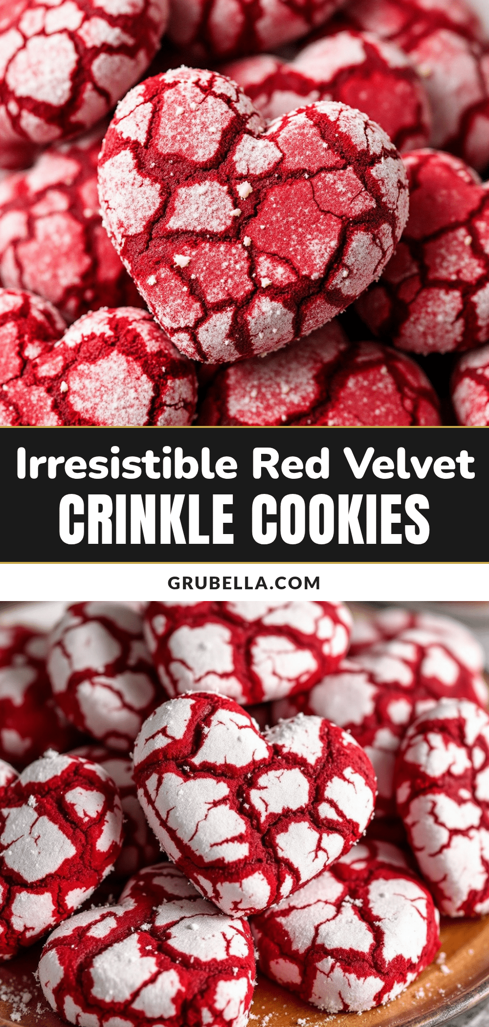 red velvet heart crinkle cookies recipe