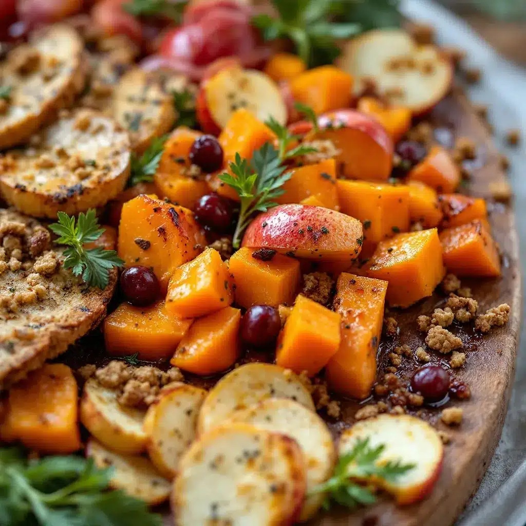 roasted butternut squash and apple charcuterie board preparation steps