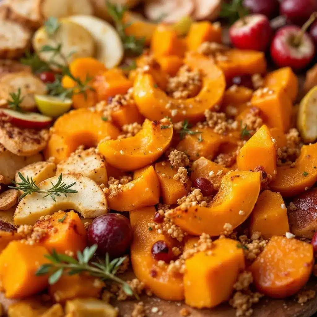 roasted butternut squash and apple charcuterie board - featured image
