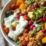 roasted root vegetables with pomegranate glaze - featured image