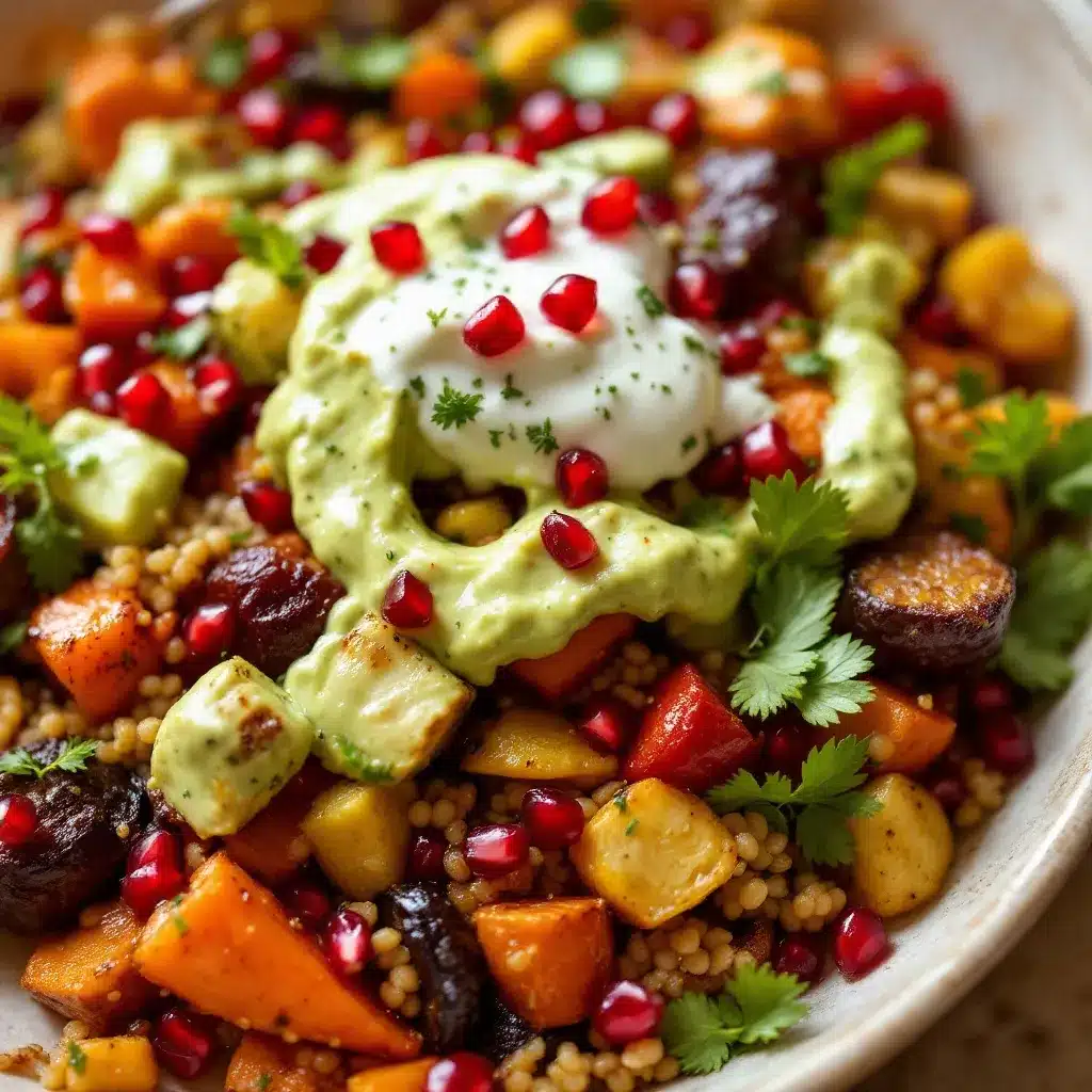 roasted root vegetables with pomegranate glaze preparation steps