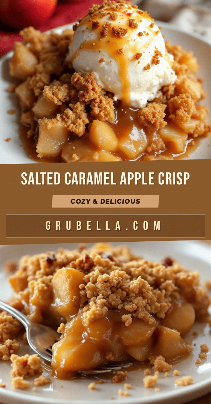 salted caramel apple crisp for two recipe
