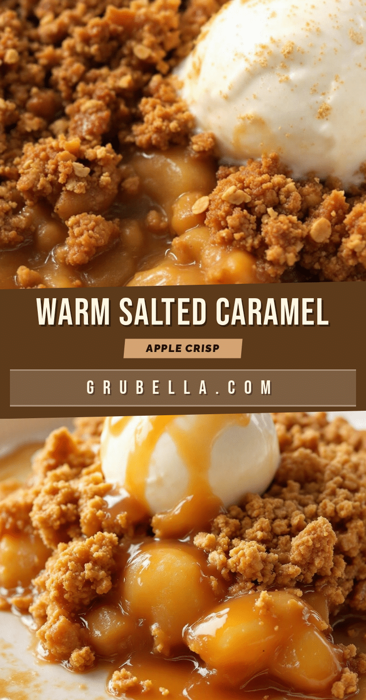 Salted caramel apple crisp recipe
