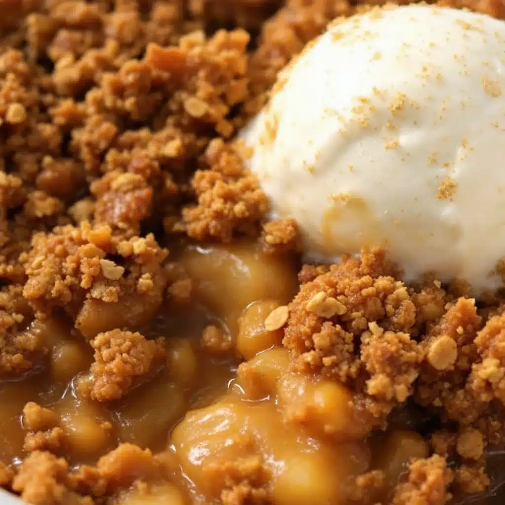 Salted caramel apple crisp - featured image