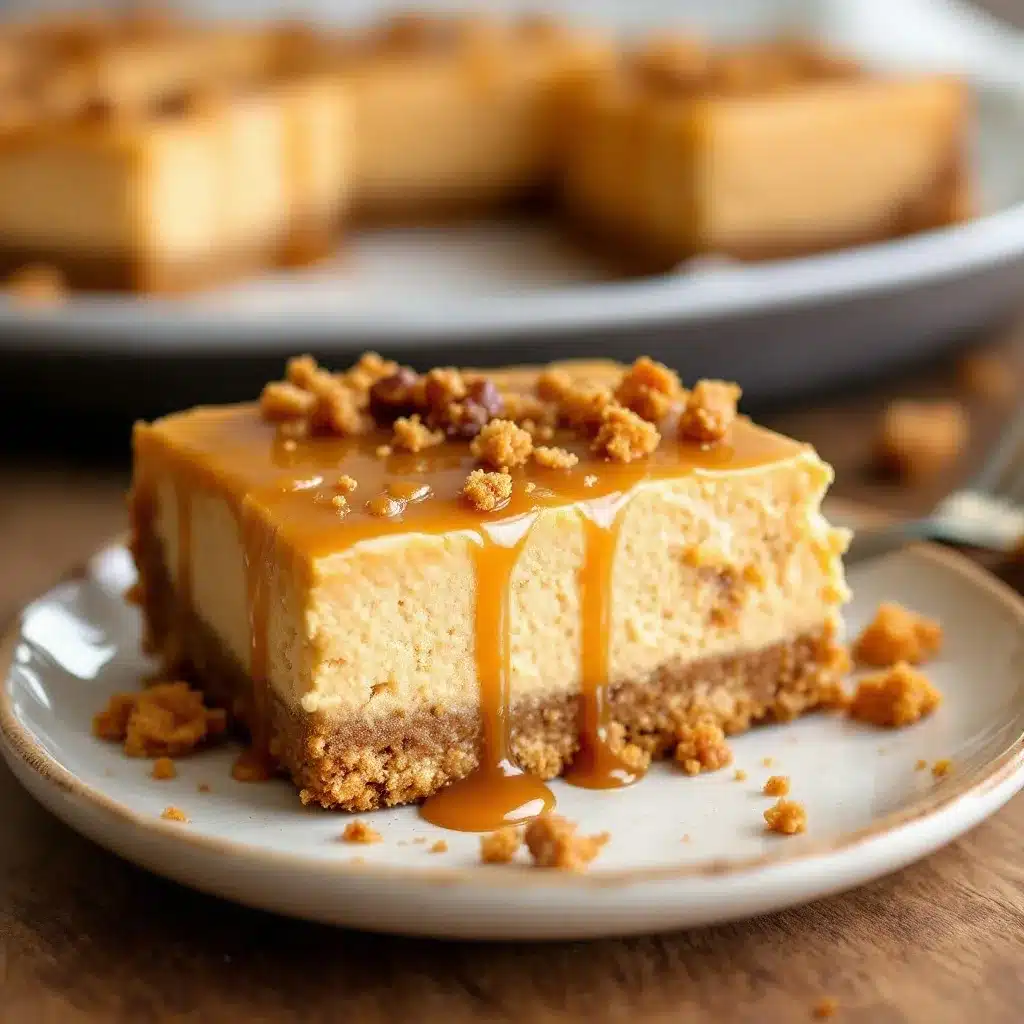 Salted Caramel Pumpkin Cheesecake Bars preparation steps
