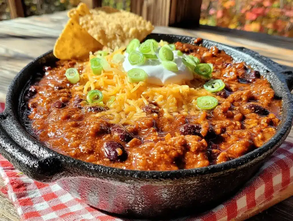 slow cooker football chili - featured image