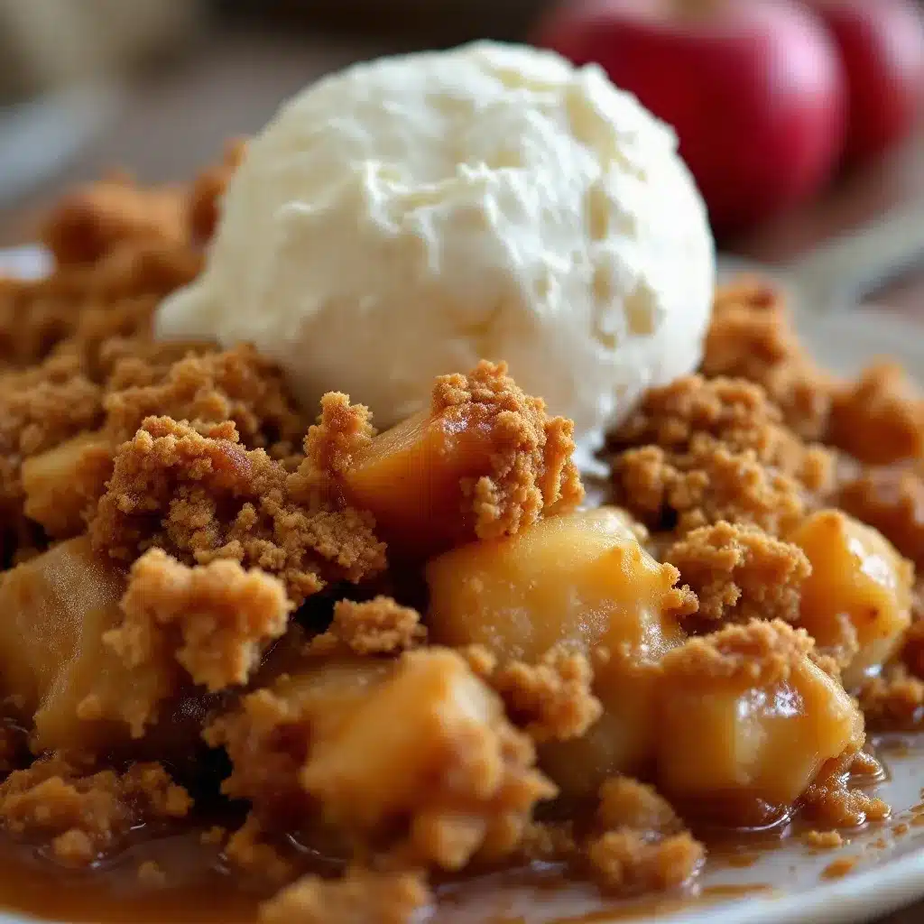 small-batch apple crisp for two preparation steps