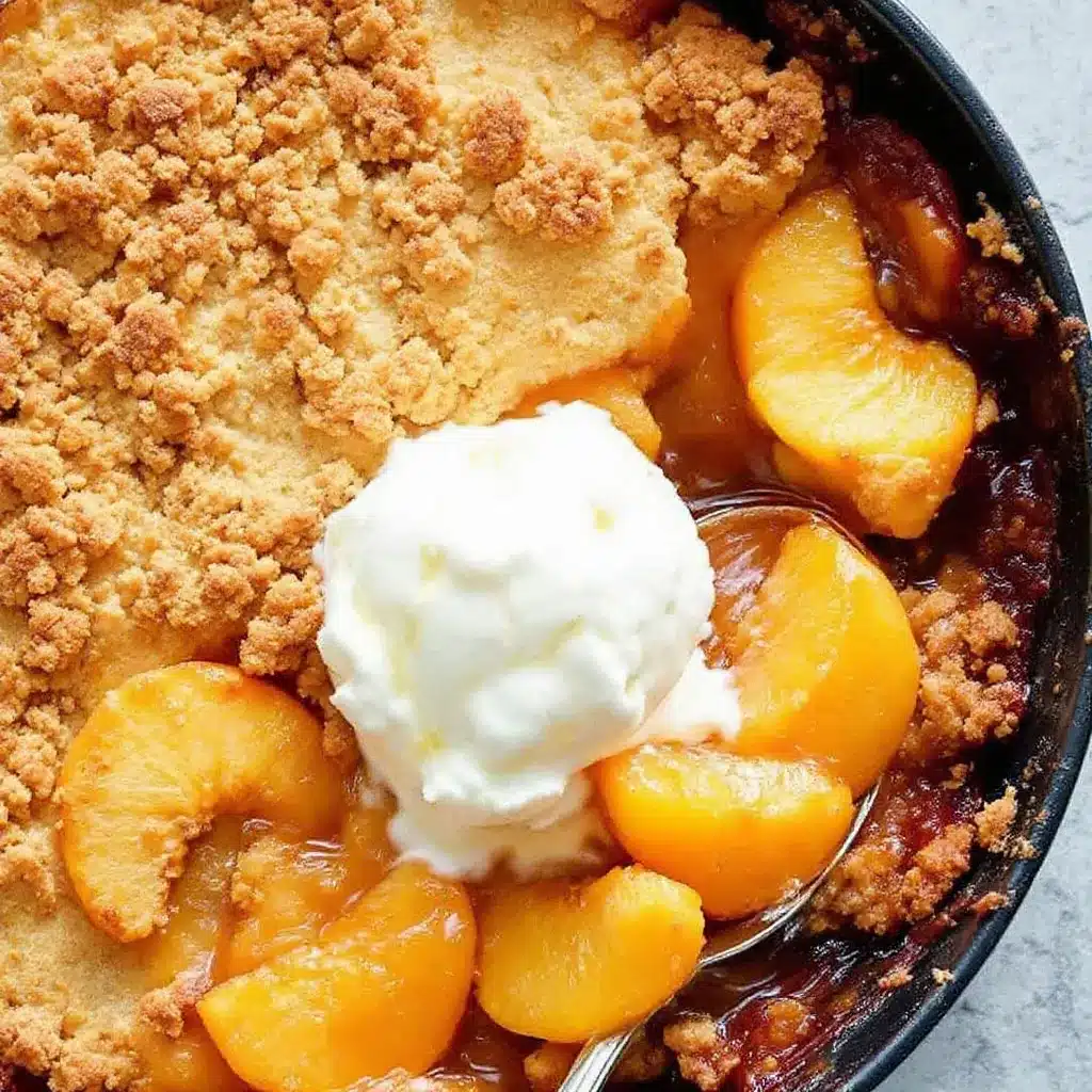 small-batch peach cobbler for two preparation steps