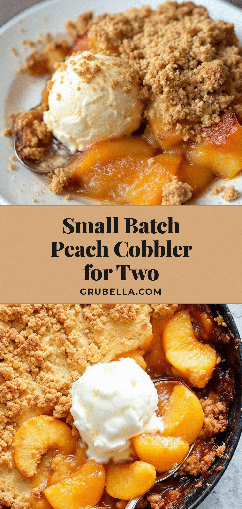 small-batch peach cobbler for two recipe