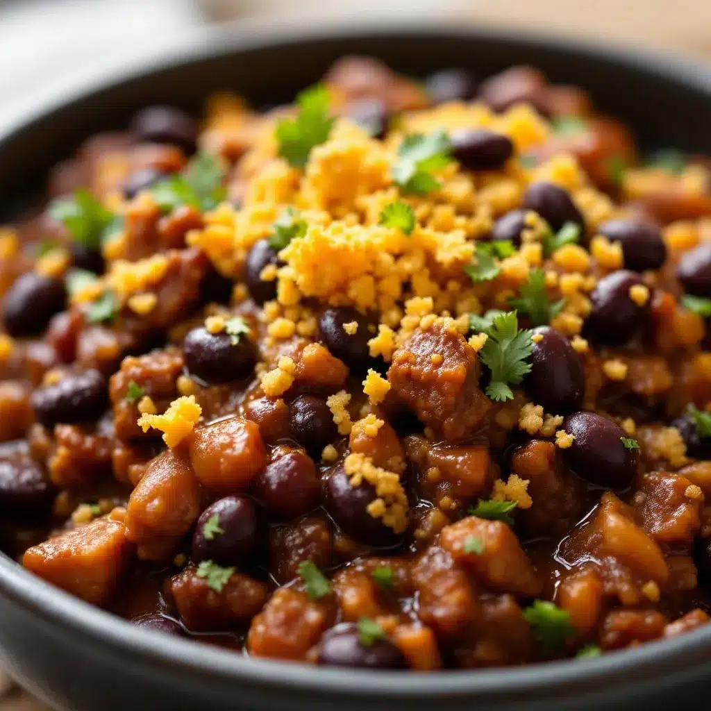 smoky beef and black bean chili preparation steps