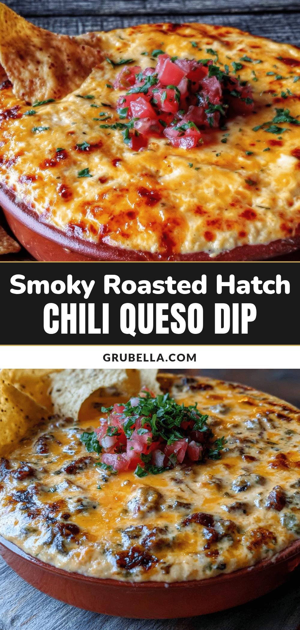 Smoky Roasted Hatch Chili Queso Dip recipe