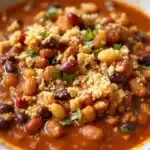 smoky three-bean turkey chili - featured image