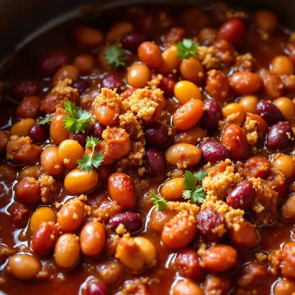 smoky three-bean turkey chili preparation steps