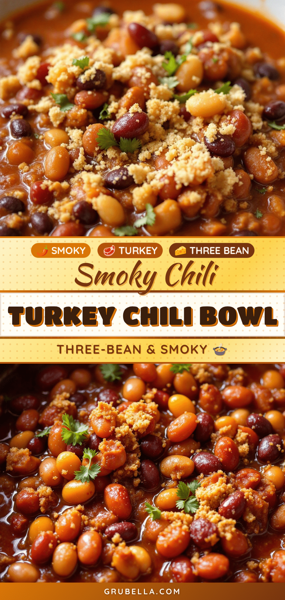 smoky three-bean turkey chili recipe