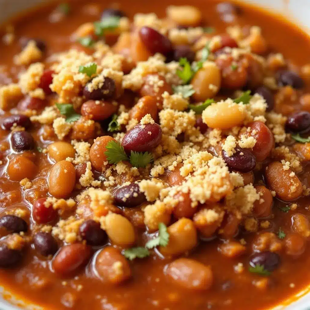 smoky three-bean turkey chili - featured image