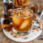 spiced apple cider bourbon cocktail - featured image