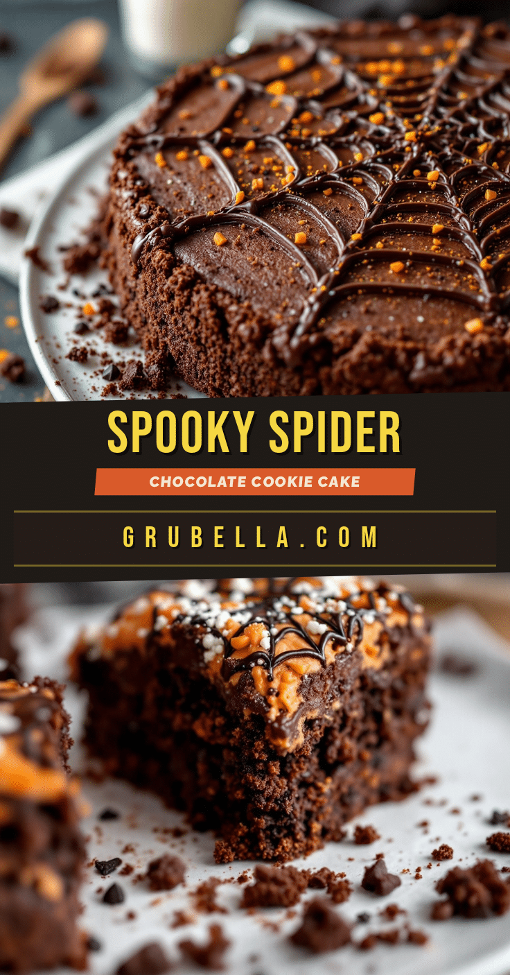 spider web chocolate cookie cake recipe