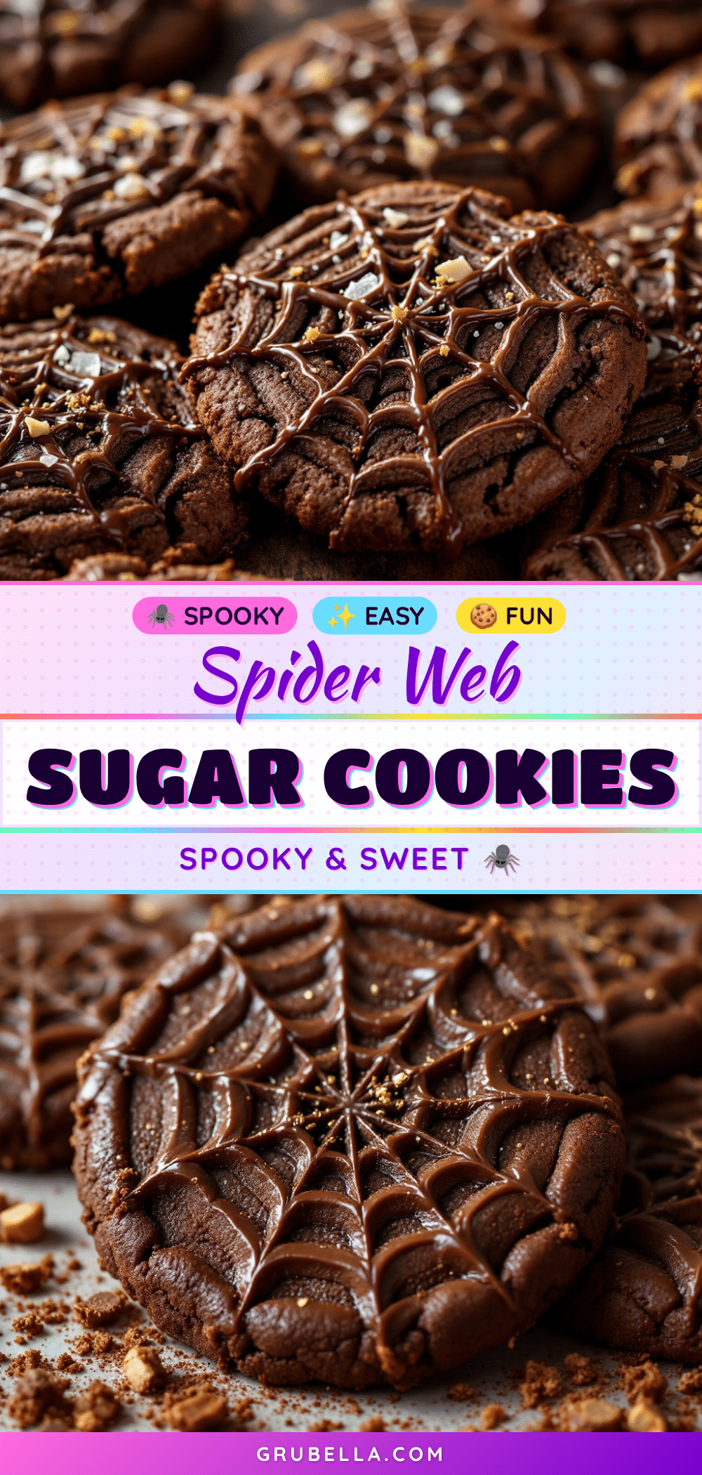 spider web chocolate sugar cookies recipe