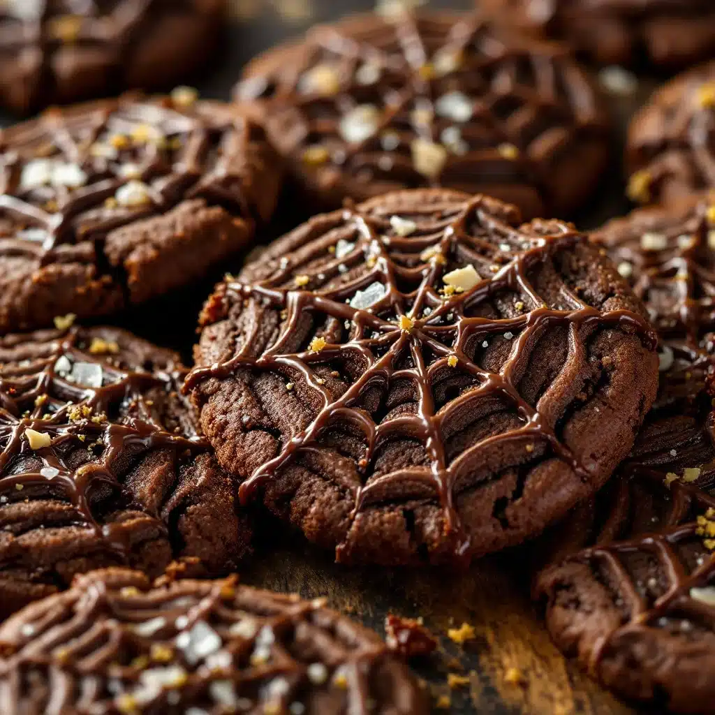 spider web chocolate sugar cookies - featured image