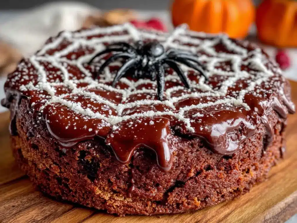 spiderweb halloween cookie cake - featured image