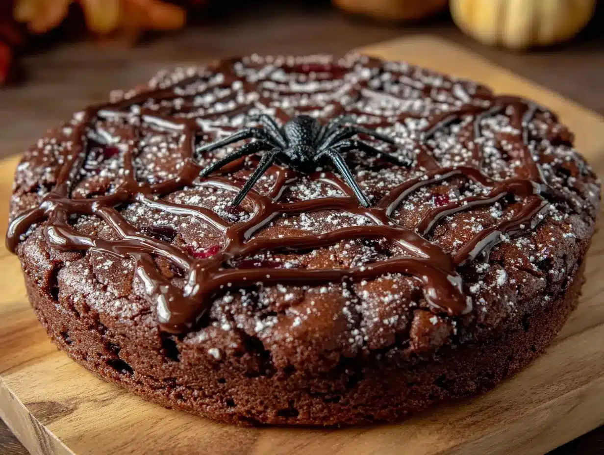 spiderweb halloween cookie cake preparation steps