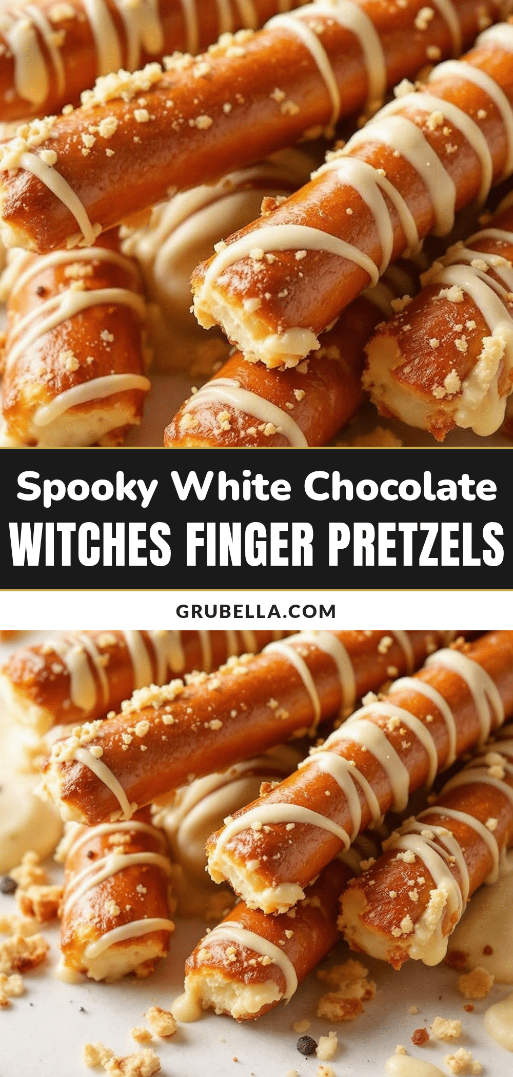 spooky witches finger pretzel rods recipe