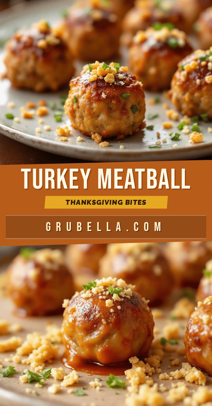 Thanksgiving turkey meatball appetizer bites recipe
