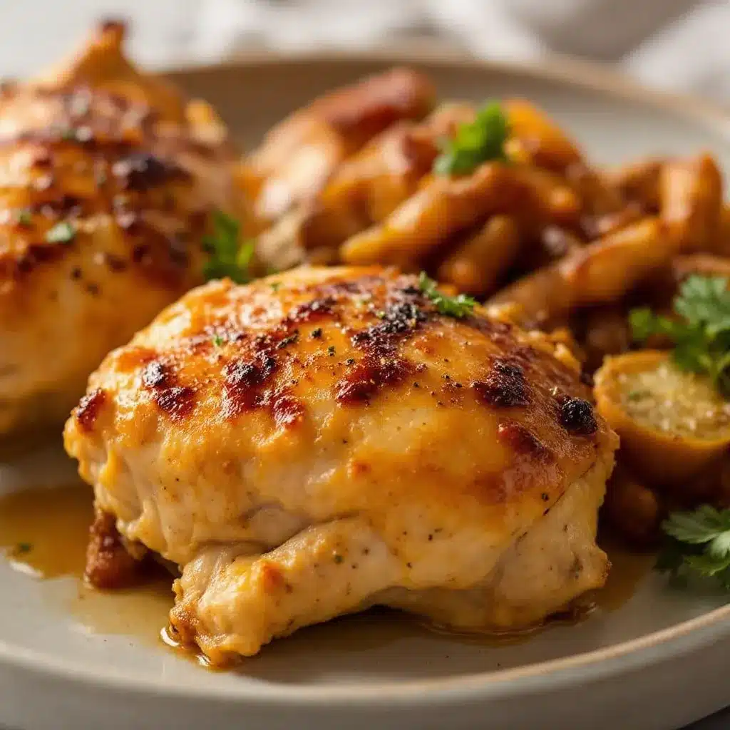 air fryer garlic butter chicken thighs preparation steps