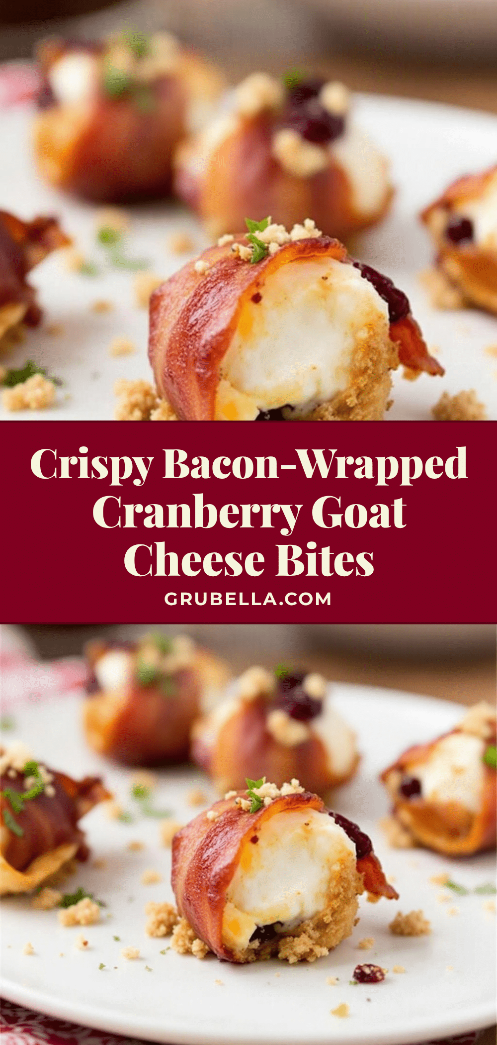 bacon wrapped cranberry goat cheese bites recipe
