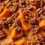 brown sugar pecan sweet potato casserole - featured image